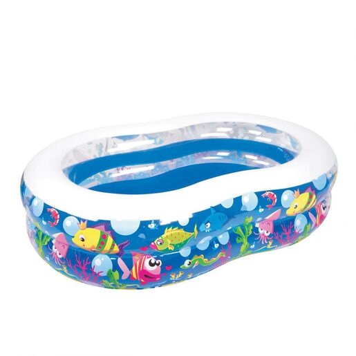 JiLong bazen na napuhavanje, 175x109x46cm, oblik osmica, Ribice