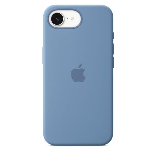 Apple iPhone 16e Silicone Case, Winter Blue (md3q4zm/a)