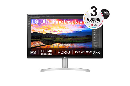 LG monitor UltraFine 32UN650K, 32", IPS, 4K UHD, HDR10, DCI-P3 95%, 2xHDMI, DP, 5ms, MaxxAudio