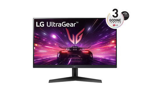 LG monitor UltraGear 24GS60F, 24" FHD, IPS, 180Hz, 1ms, HDMI, DP