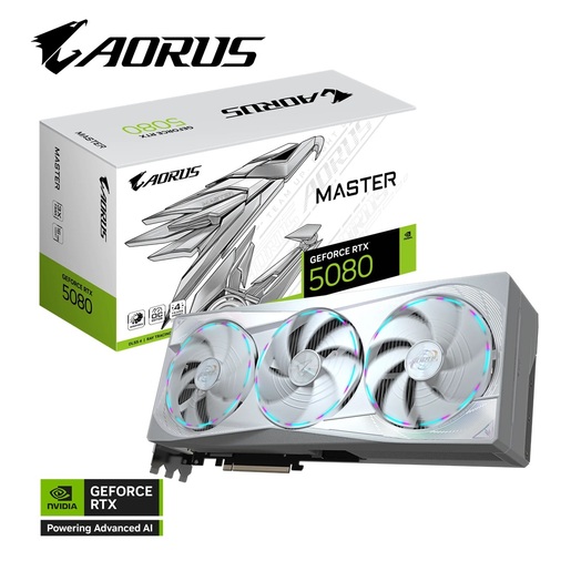 Grafička kartica Gigabyte, AORUS nVidia GeForce RTX 5080 MASTER ICE 16GB GDDR7, PCIe 5.0, 3x DisplayPort, 1x HDMI