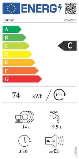 Hisense perilica posuđa HV642C65