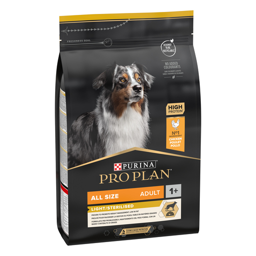 Purina PRO PLAN All Size Adult Light Sterilised 3kg, piletina