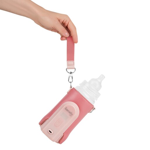 Lionelo Thermup Go Evo električni prijenosni grijač  bočica - TERMOSICA s baterijom, Coral Pink