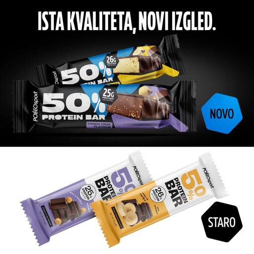 POLLEOsport  50% Protein Bar, 50 g  Choco Crisp