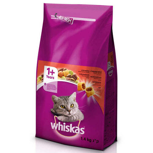 Whiskas 1+, 1,4kg, govedina