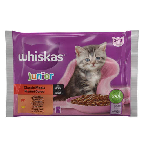Whiskas Junior, 4x85g, vrećice, mix