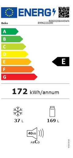 Beko hladnjak RDSO206K40WN