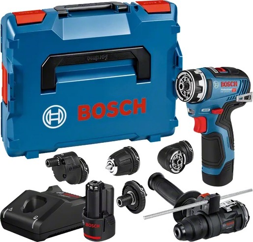 BOSCH Professional akumulatorski izvijač GSR 12V-35 FC, 2x3.0 Ah akumulator, brzi punjač GAL 12V-40, 5 nastavaka, L-BOXX 102 kovčeg