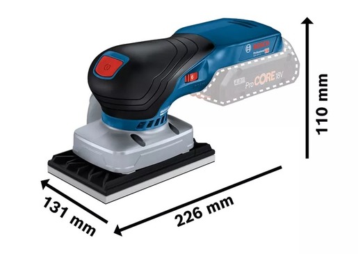 BOSCH Professional akumulatorska oscilatorna brusilica GSS 18V-13, L-BOXX 136 kovčeg, Solo alat