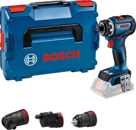 BOSCH Professional akumulatorska bušilica-izvijač GSR 18V-90 FC, GFA 18-M, GFA 18-E, GFA 18-W, L-Boxx kovčeg, Solo alat
