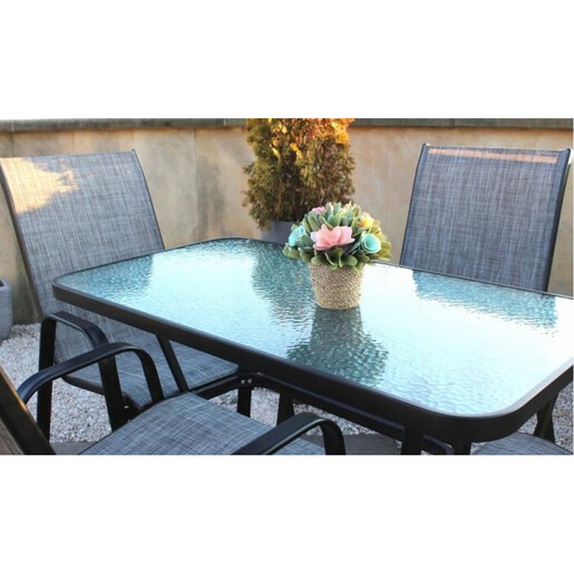 Vrtna garnitura - stol, 4 stolice - siva