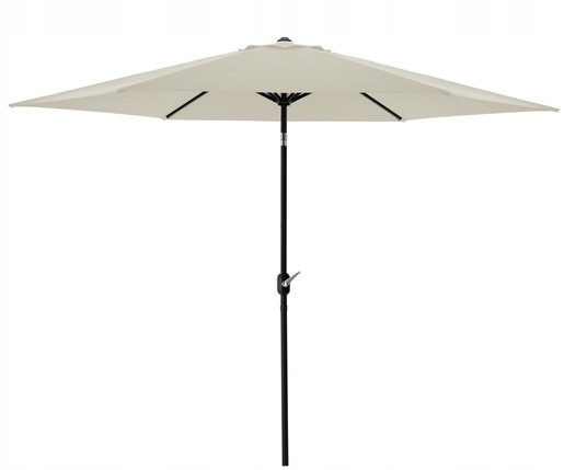 Vrtni suncobran 3 m bež s pokrovom