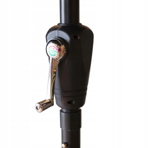 Balkonski suncobran polukružni 2.7 m sivi s pokrovom