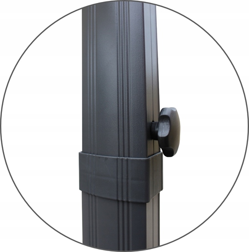 Vrtni suncobran "Roma" 3 x 3 m bež s pokrovom i LED osvjetljenjem - 1565