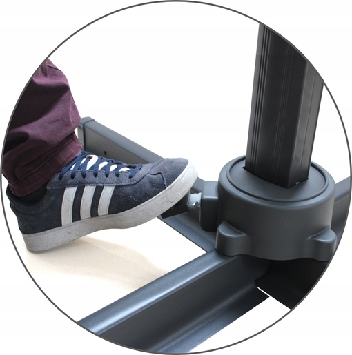 Vrtni suncobran "Roma" 3 x 4 m bež s pokrovom i LED osvjetljenjem - 1589