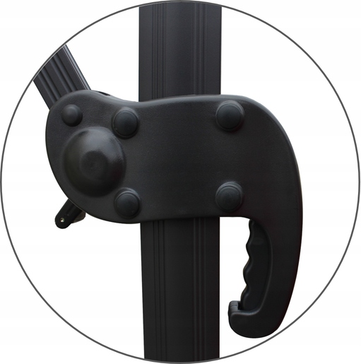 Vrtni suncobran "Roma" 3 x 4 m bež s pokrovom i LED osvjetljenjem - 1589