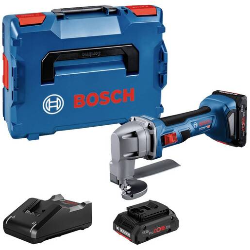 BOSCH Professional akumulatorske škare za lim GSC 18V-16 E, 2x4.0Ah ProCORE18V akumulator, punjač GAL 18V-40, L Boxx kovčeg