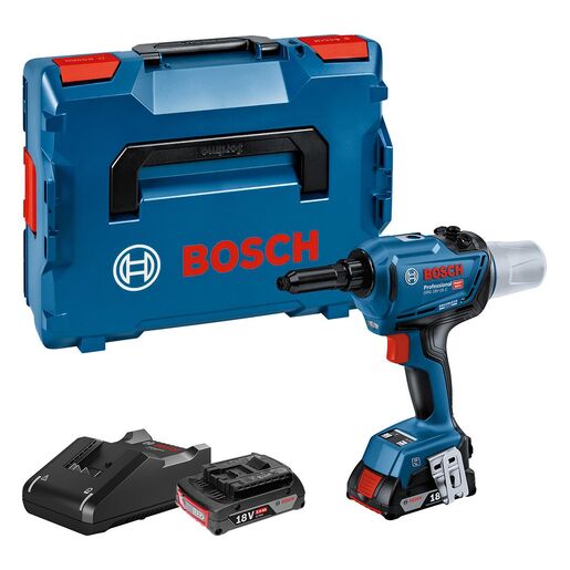 BOSCH Professional akumulatorski pištolj za zakovice GRG 18V-16 C, 2x2.0Ah 18V akumulator, punjač GAL 18V-20, L-Boxx kovčeg