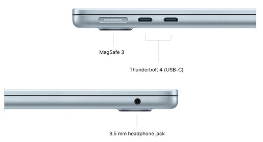 Apple MacBook Air, mc6u4cr/a, 13.6, M4, 10C GPU, 16GB RAM, 512GB SSD, Sky Blue, laptop