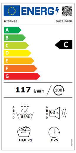 Hisense sušilica rublja DH7S107BB