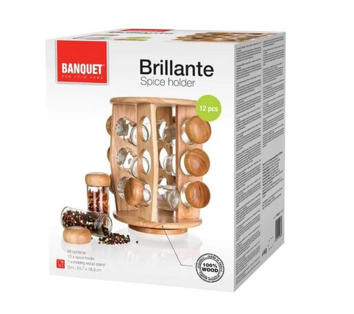 BANQUET Brillante drveni stalak za začine 12/1