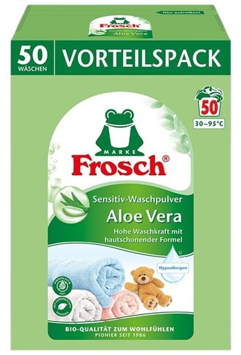 Frosch Aloe Vera prašak za pranje rublja, 50 pranja, 3,3 kg