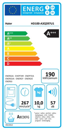 Haier sušilica rublja HD100-A3Q397U1-S