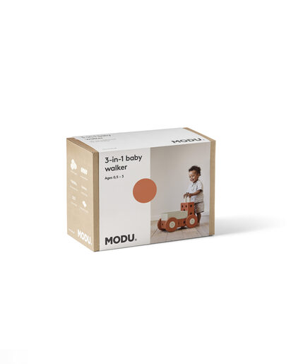 MODU 3u1 Baby Walker, Burnt Orange / Dusty Green