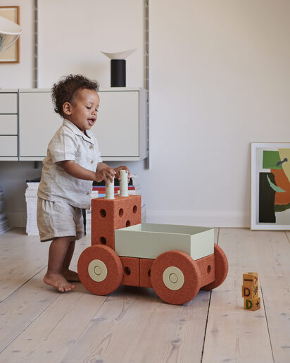 MODU 3u1 Baby Walker, Burnt Orange / Dusty Green