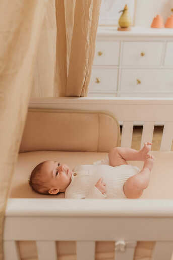 AeroSleep zaštitni okvir za dječji krevetić Almond bež