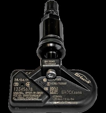 TPMS ventil sa senzorom tlaka zraka u gumama, crni, metalni