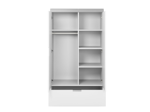 Dječji ormar TOMI, bijelo / sivi