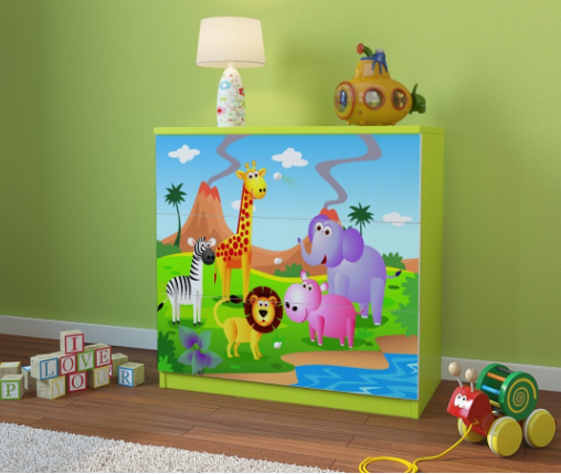 Dječja komoda safari, zelena