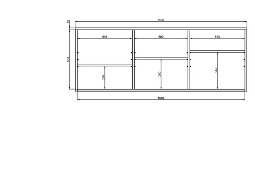 Viseća komoda DALLAS, crna