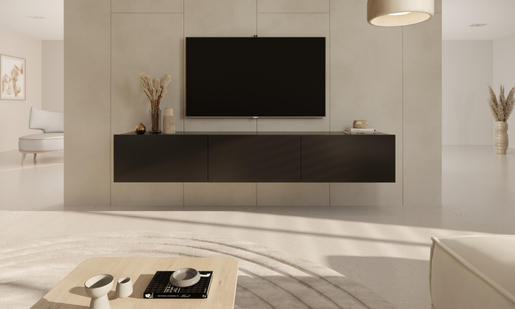 Viseća TV komoda DALLAS, crna