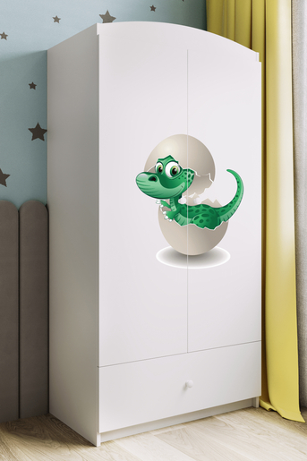 Dječji ormar Mali Dino, bijeli