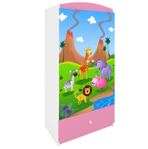 Dječji ormar safari, rozi