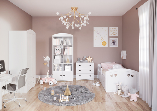 Drveni regal JULIA, bijeli