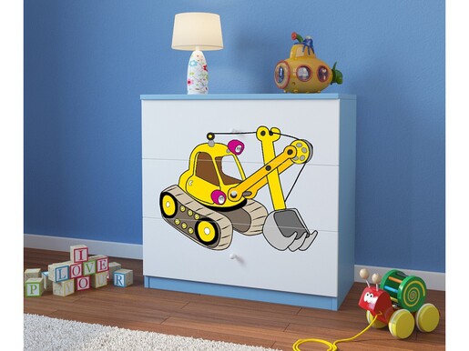 Dječja komoda bager, plava