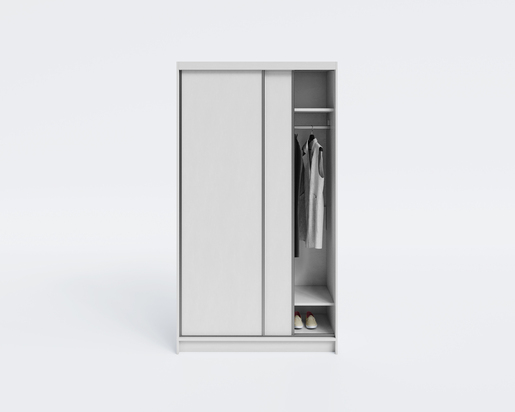 Drveni dječji ormar s kliznim ladicama DENVER 120, bijeli