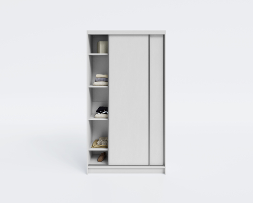 Drveni dječji ormar s kliznim ladicama DENVER 120, bijeli