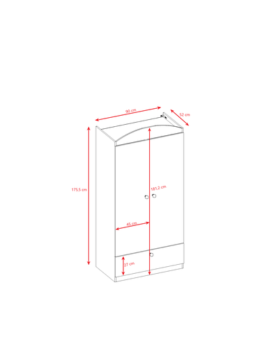 Dječji ormar medo s cvijećem, rozi