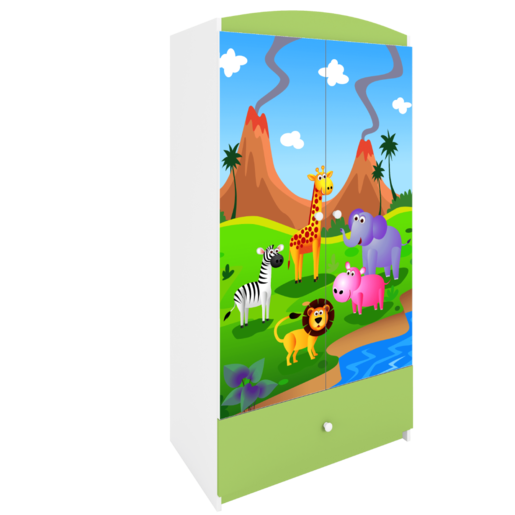 Dječji ormar safari, zeleni