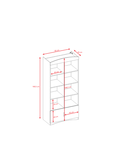 Drveni regal Classic dvostruki, bijeli