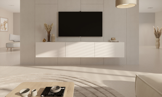 Viseća TV komoda DALLAS, bijela