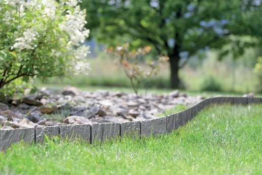 Dekorativni rubnjaci za vrt 390cm-  antracit siva (kameni izgled)