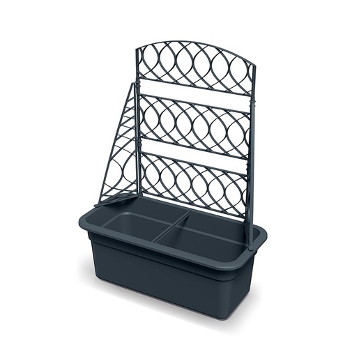 Posuda za cvijeće s pergolom - antracit siva