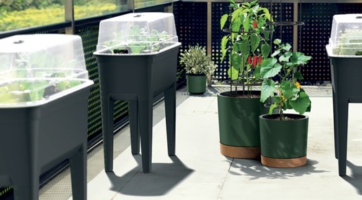 Posuda za biljke penjačice - antracit siva