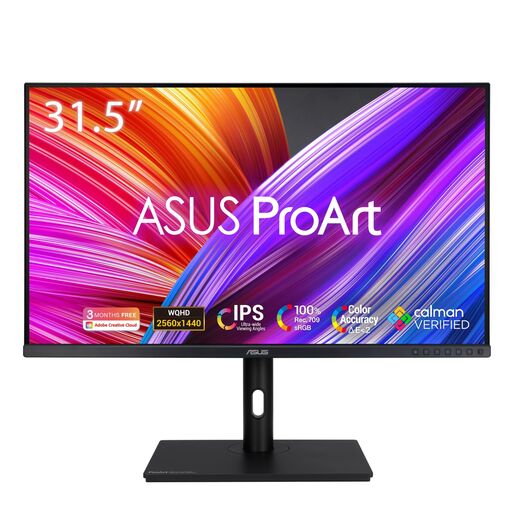 ASUS 31.5" professional monitor ProArt PA328QV, QHD, 75Hz, IPS, Calman verified